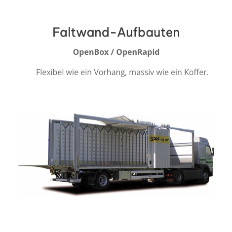 Faltwand-Aufbauten